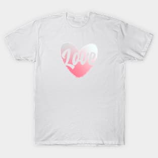 Love | Heart | Pink Silver T-Shirt